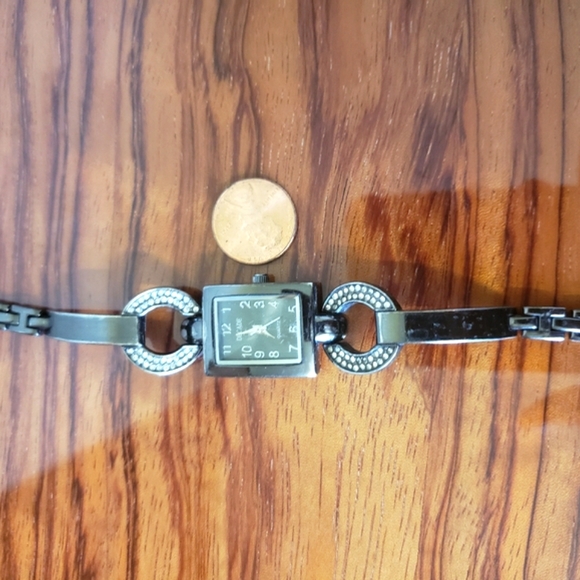 Decade Hematite Rhinestone Square Face Women's watch - Picture 11 of 11